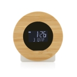 Relógio de mesa de plástico reciclado e bambu Bamboo Desk LCD cor madeira segunda vista