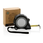 Fita métrica para empresas com tira de pulso Grip 5 M/19 mm cor preto vista com caixa