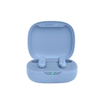 Auriculares Bluetooth compactos e elegantes JBL Wave Flex cor azul vista principal