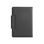 Agendas personalizadas, pele sintética e poliéster A5 Timeshift cor cinzento segunda vista