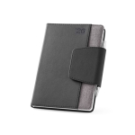 Agendas personalizadas, pele sintética e poliéster A5 Timeshift cor cinzento