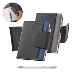 Agendas personalizadas, pele sintética e poliéster A5 Timeshift na bolsa