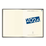 Agenda grande com capa de cortiça e papel cor de marfim B5 Natural