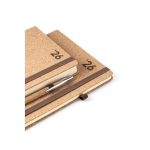 Agenda publicitária com capa de cortiça e papel marfim A5 Natural cor natural quarta vista