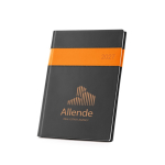 Agenda semanal com personalização em serigrafia ou relevo A5 Ontime cor cor-de-laranja imagem com logo