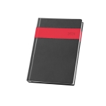 Agenda para empresas de pele sintética com detalhe colorido A5 Ontime cor vermelho primeira vista