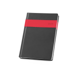 Agenda para empresas de pele sintética com detalhe colorido A5 Ontime cor vermelho