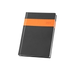 Agenda para empresas de pele sintética com detalhe colorido A5 Ontime cor cor-de-laranja primeira vista