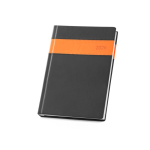 Agenda para empresas de pele sintética com detalhe colorido A5 Ontime cor cor-de-laranja