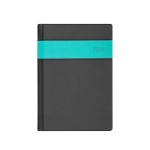 Agenda para empresas de pele sintética com detalhe colorido A5 Ontime cor azul-claro primeira vista