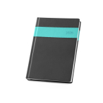 Agenda para empresas de pele sintética com detalhe colorido A5 Ontime cor azul-claro