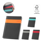 Agenda para empresas de pele sintética com detalhe colorido A5 Ontime varias cores