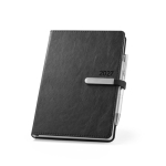 Agendas 2026 personalizadas, imitação de pele com caneta A5 Memory cor preto