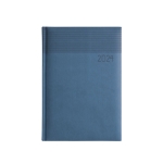 Agenda para brinde 2024 de pele sintética com estampado A5 Origami cor azul primeira vista