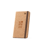 Agenda corporativa bissemanal com capa de cortiça Natural Pocket vista principal