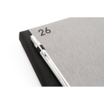 Agenda reciclada bicolor com suporte para caneta A5 Bicolor rPET cor cinzento quarta vista