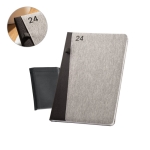 Agenda reciclada bicolor com suporte para caneta A5 Bicolor rPET varias cores