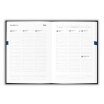 Agenda reciclada bicolor com suporte para caneta A5 Bicolor rPET