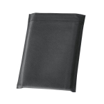 Agenda B5 reciclada bicolor com elástico B5 Bicolor rPET cor cinzento na bolsa