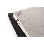 Agenda B5 reciclada bicolor com elástico B5 Bicolor rPET cor cinzento quarta vista
