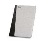 Agenda B5 reciclada bicolor com elástico B5 Bicolor rPET cor cinzento