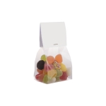 Saco de gomas sortidas com topo personalizável 100g cor transparente segunda vista