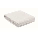 Manta de tecido tipo waffle, de algodão leve com caixa-oferta 300 g/m2 cor branco