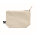 Nécessaire de algodão de comércio justo 180 g/m2 Thin FairTrade cor bege terceira vista