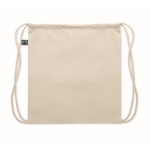 Mochila-saco de algodão 180 g/m2 resistente 9 kg Thin FairTrade cor bege sexta vista