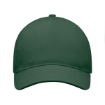 Boné de basebol com sarja grossa de algodão tamanho 7 1/4 260 g/m2 cor verde-escuro