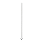 Lanyard de 20 mm de papel reciclado com sementes de flores silvestres cor branco sexta vista