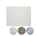 Folha 10 pulseiras de 19 mm de papel reciclado com sementes de flores cor branco segunda vista