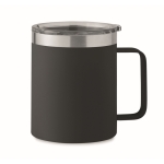 Copo antifugas de aço inoxidável reciclado com tampa 300ml cor preto