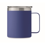 Copo antifugas de aço inoxidável reciclado com tampa 300ml cor azul quinta vista