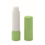 Bálsamo labial vegan, sabor baunilha, FPS10 em estojo de ABS reciclado cor verde-lima