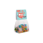 Saco de doces com sabor a fruta com topo personalizável 50g cor transparente