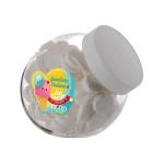 Frasco médio com Wilhelmina Mints redondos 900ml cor branco