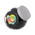 Frasco médio com moedinhas de alcaçuz 900ml cor branco