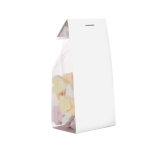 Saco de rebuçados de corações com cartão personalizável 100g cor transparente segunda vista