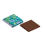 Minichocolates de chocolate de leite, embalagem prateada 5g cor branco