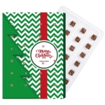 Calendário do Advento com bombons de chocolate natalícios cor branco terceira vista