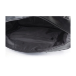 Saco de desporto em pele, bolso interior de fecho de correr cor preto terceira vista
