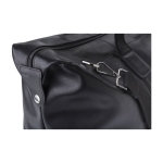 Saco de desporto em pele, bolso interior de fecho de correr cor preto quinta vista