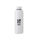 Garrafa térmica personalizada de aço reciclado acabamento mate 500 ml cor branco vista principal