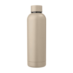 Garrafa térmica personalizada de aço reciclado acabamento mate 500 ml cor bege primeira vista