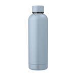 Garrafa térmica personalizada de aço reciclado acabamento mate 500 ml cor azul pastel primeira vista