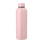 Garrafa térmica personalizada de aço reciclado acabamento mate 500 ml cor rosa pastel primeira vista