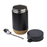 Frasco de aço com colher e base de cortiça 400ml Tarro ToGo primeira vista