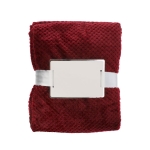 Mantas promocionais de fibra polar com design gofrado 230 g/m2 cor bordeaux primeira vista