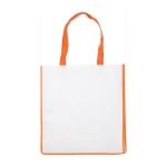 Saco non-woven, acabamento colorido/asas a condizer 80 g/m2 cor cor-de-laranja primeira vista